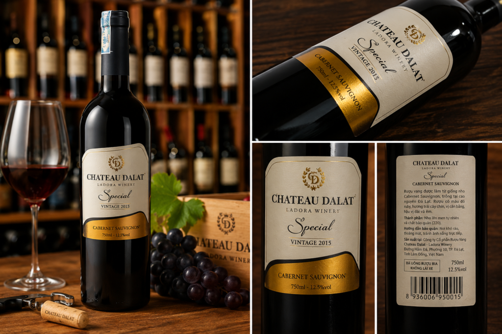 rượu vang cabernet sauvignon Chateau Dalat Special 750ml