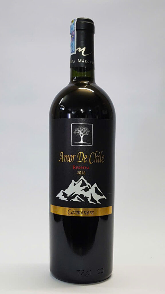 Rượu vang Amor De Chile Reserva Carmenere 2018 chai 750ml nhập khẩu từ Chile