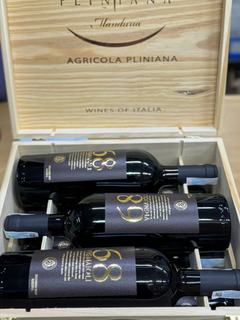 VANG Ý 68 VIGNAIOLI Brindisi DOP Riserva nhập khẩu nguyên chai từ Ý