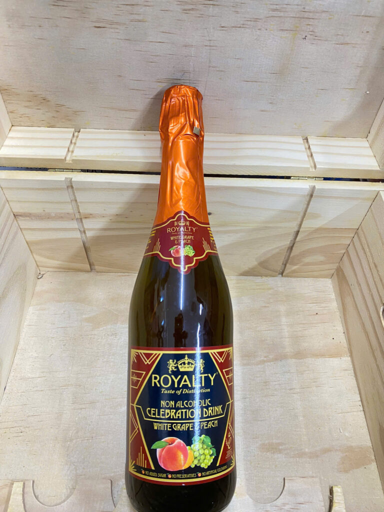 Vang Nổ 0 Độ Royalty White Grape Peach – Nho Trắng Và Đào