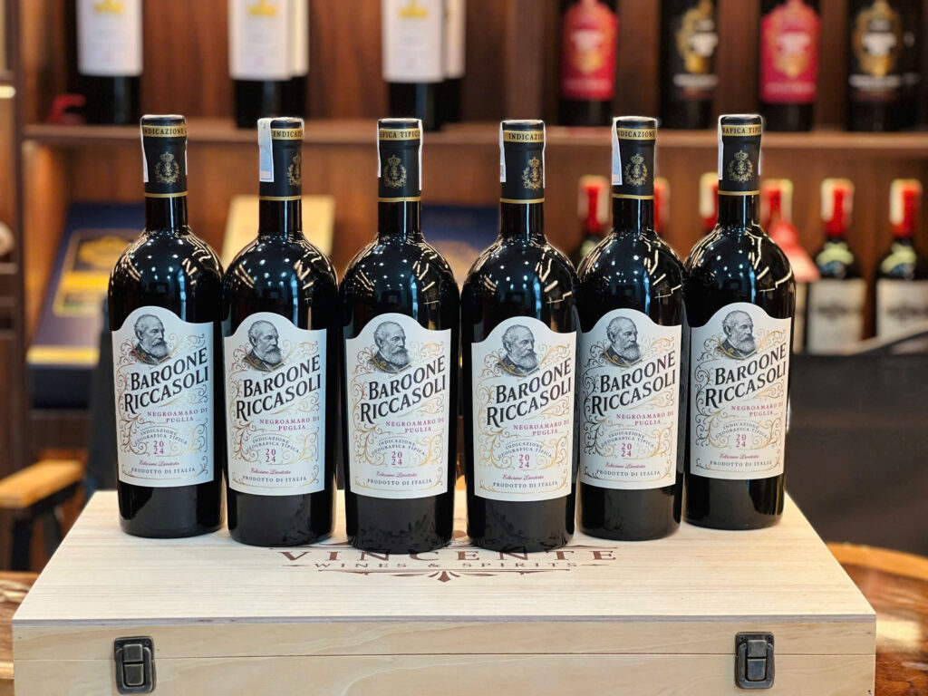 VANG BAROONE RICCASOLI Negroamaro Puglia chính hãng