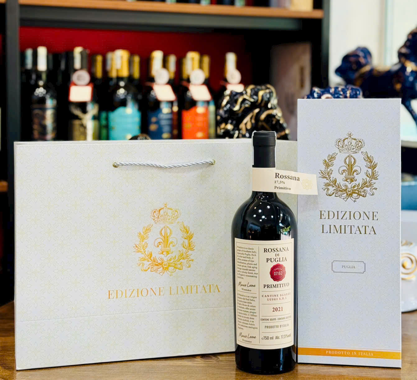 Rượu Vang Ý Rossana di Puglia Primitivo 17.5% chính hãng nhập khẩu từ Ý