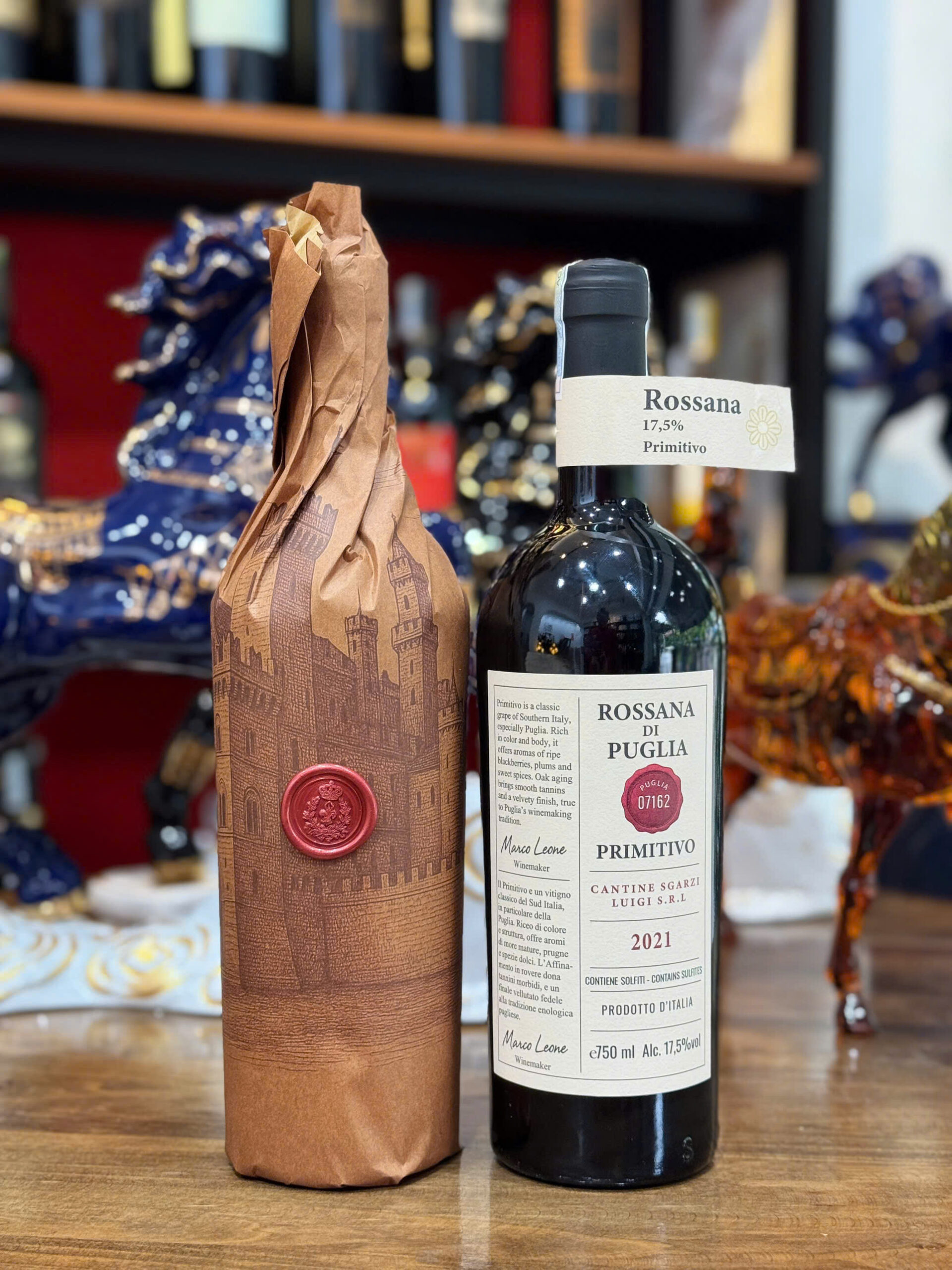 Rượu Vang Ý Rossana di Puglia Primitivo 17.5% chính hãng nhập khẩu từ Ý