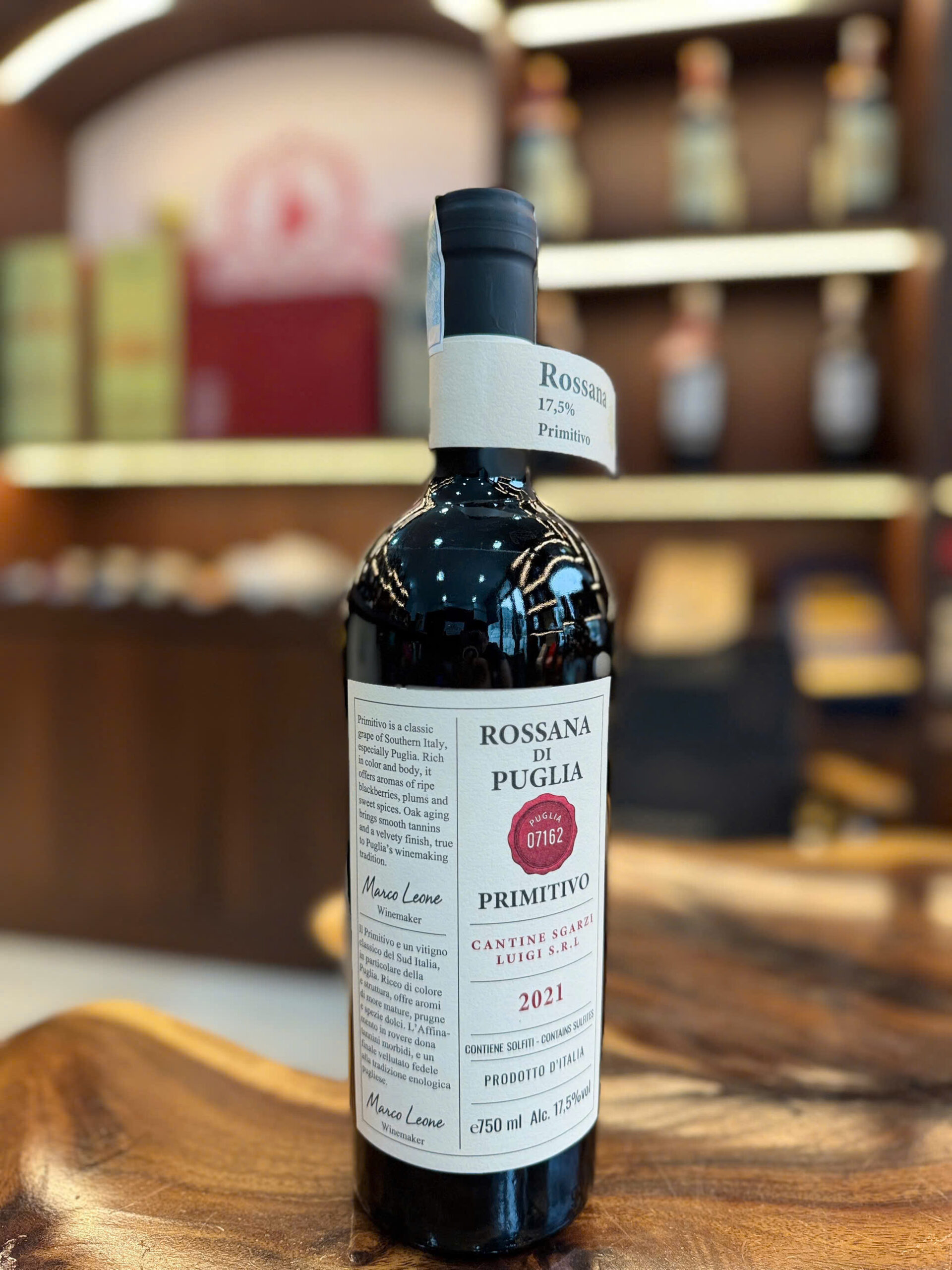 Rượu Vang Ý Rossana di Puglia Primitivo 17.5% chính hãng nhập khẩu từ Ý