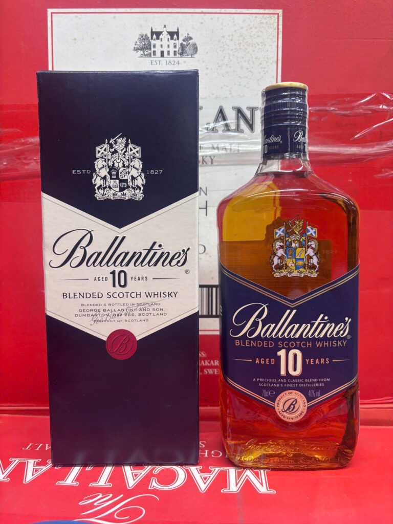 Hộp Rượu Ballantines 10 năm Blended Scotch Whisky