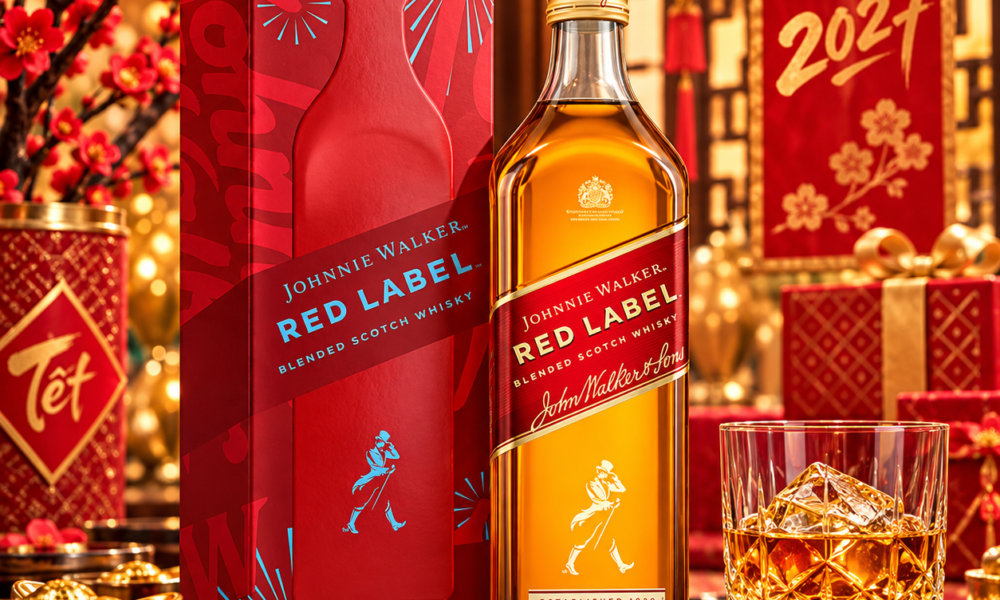 Johnnie Walker Red Label có vị gì – minh họa whisky Scotland với các nốt gia vị, trái cây và khói